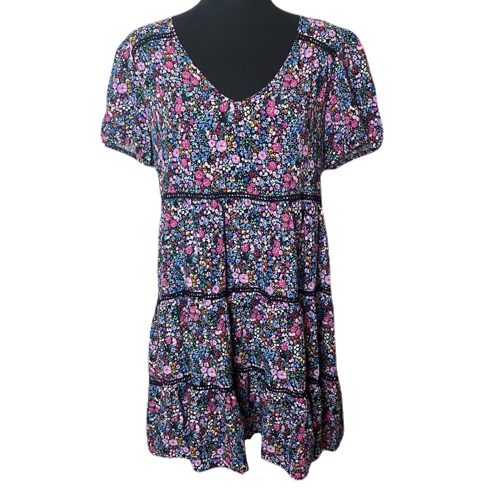 Wild Fable Floral Short Sleeve Prairie Dress Women's Medium‎